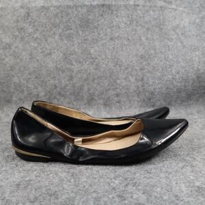 Mossimo Shoes Womens 8.5 Ballet Flat Skimmer Loafers Slip On Black Patent Pointy